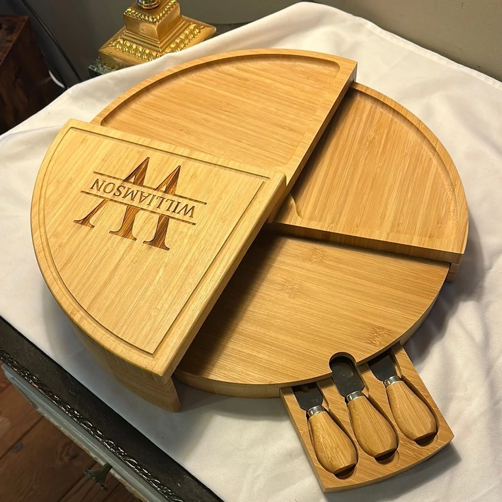 Williams Sonoma Bamboo Cheese Board Set